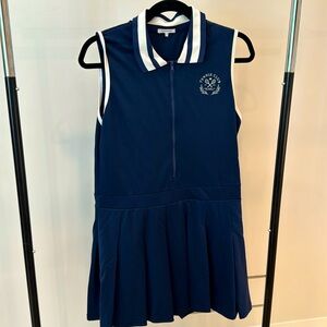 WeWoreWhat Navy drop waist pleated tennis dress
